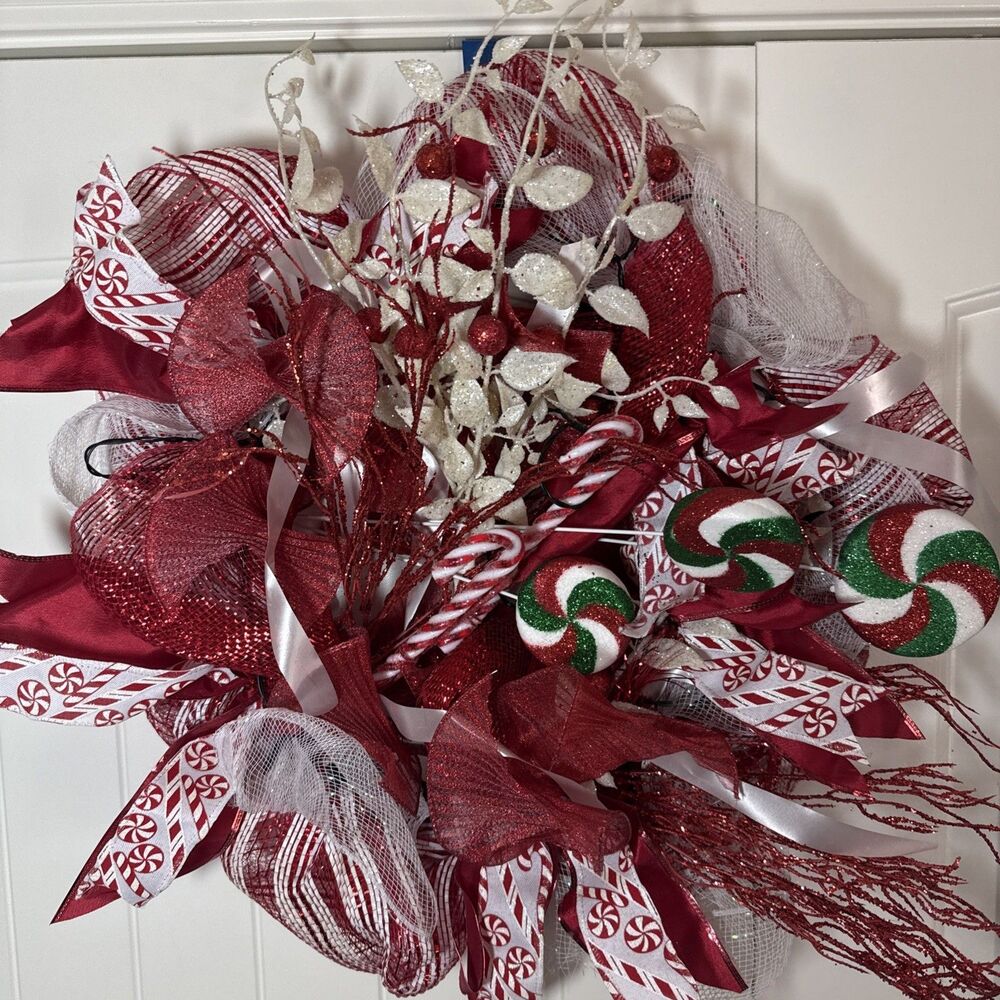 Christmas Handmade Wreath Lights Added